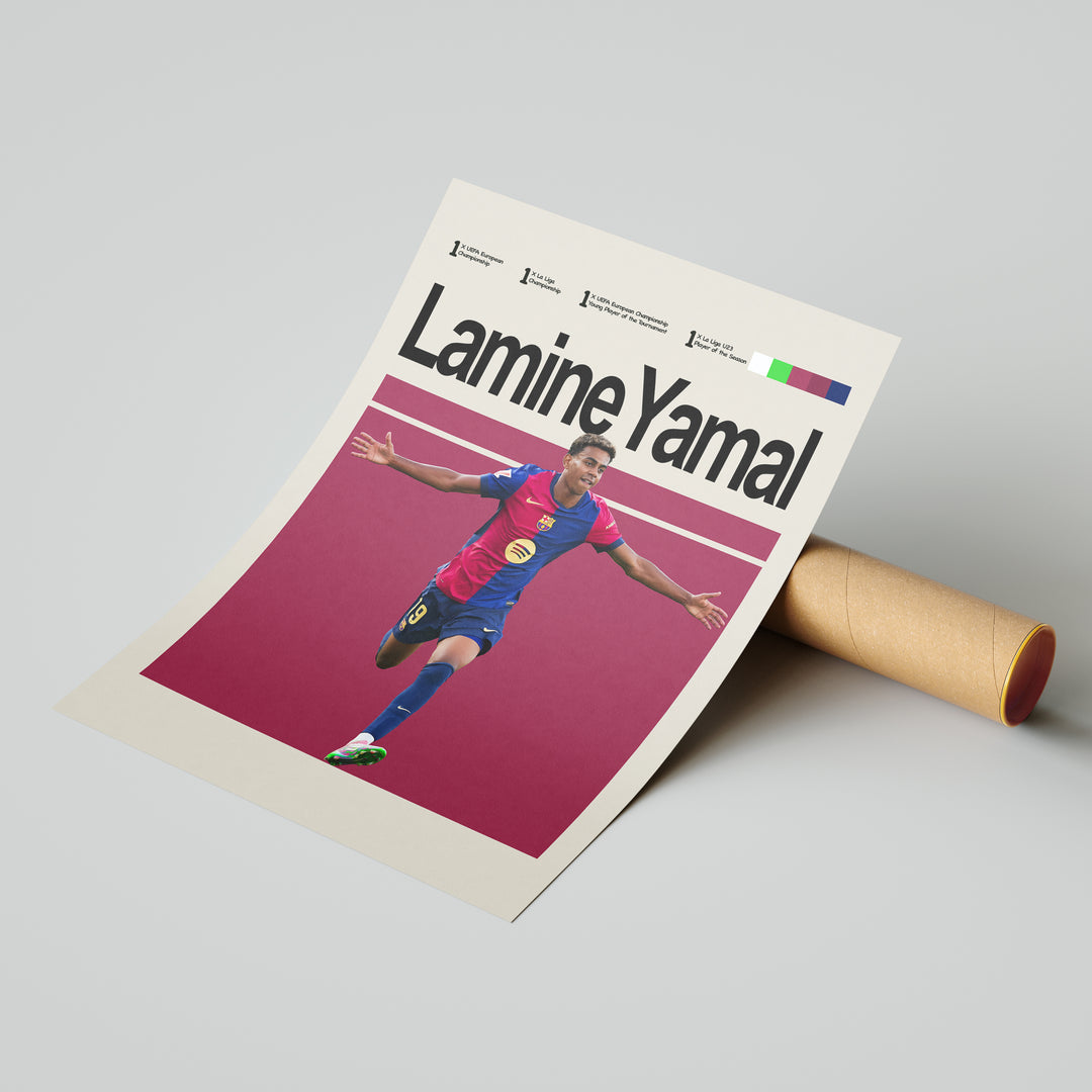 Fodbold plakat | Fodbold plakater | Lamine Yamal Fodbold Plakat | Inspirerende for Fremtidens Fans | Plakaty.dk