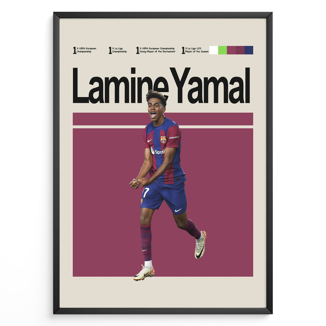 Fodbold plakat | Fodbold plakater | Lamine Yamal Fodbold Plakat | Inspirerende for Fremtidens Fans | Plakaty.dk
