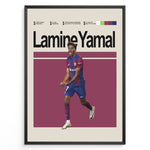 Load image into Gallery viewer, Fodbold plakat | Fodbold plakater | Lamine Yamal Fodbold Plakat | Inspirerende for Fremtidens Fans | Plakaty.dk
