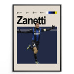 Load image into Gallery viewer, Fodbold plakat | Fodbold plakater | Javier Zanetti Fodbold Plakat | Argentinsk Legende, Inter Milan&#39;s Erobrer | Plakaty.dk
