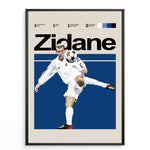Load image into Gallery viewer, Fodbold plakat | Fodbold plakater | Zinedine Zidane Fodbold Plakat | Legendarisk Tribute til Den Ægte Fan | Plakaty.dk

