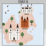 Load image into Gallery viewer, 2x Land &amp; By Plakater - Oplev Danmark og udforsk landets unikke seværdigheder -Tivoli, Nyhavn, Frederiksborg Slot, Møns Klint, Legoland, Christiansborg Slot, Dyrehaven, Vikingeskibsmuseet | Danmark Plakater | Seværdigheder | Udforsk Charmerende Poster Land | By
