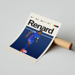 Load image into Gallery viewer, Wendie Renard Kvinde fodbold plakater | Frankrig landsholdstrøje i blå med anførerbind og boldkontrol – ideel til fans af kvindefodbold og Les Bleues
