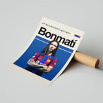 Load image into Gallery viewer, Aitana Bonmatí plakat | FC Barcelona trøje i blå og rød med selvsikker attitude – must-have for fans af kvindefodbold og Barça
