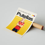 Load image into Gallery viewer, Alexia Putellas plakat | Spansk landsholdstrøje i rød og gul med stærk attitude – perfekt til fans af kvindefodbold og Spanien
