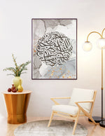 Load image into Gallery viewer, Bismillah calligraphy med mønstrede grå baggrund | Islamisk plakater | Plakaty.dk 
