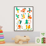 Load image into Gallery viewer, Børneplakat med 1-2-3 tal
