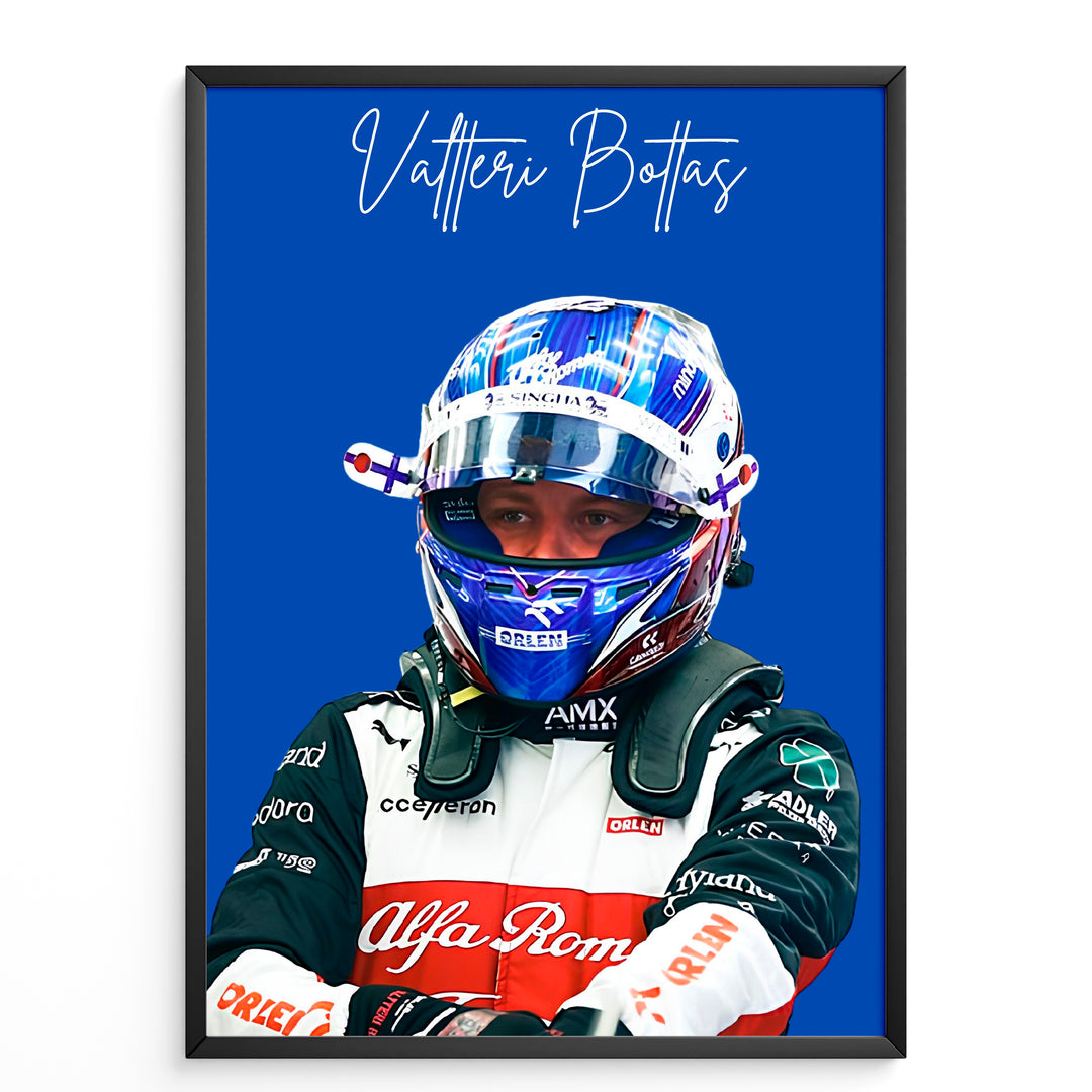 Valtteri Bottas F1 Plakat | Racingmestre | Formel 1 Baner | Dynamisk Motorsport Kunst | Plakaty.dk