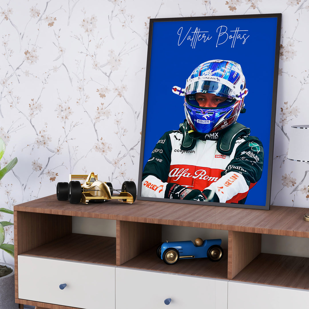 Valtteri Bottas F1 Plakat | Racingmestre | Formel 1 Baner | Dynamisk Motorsport Kunst | Plakaty.dk