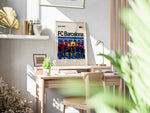 Load image into Gallery viewer, Holdfoto | FC Barcelona fodboldplakat 2024-2025 med hele holdet i blå-rød hjemmebanetrøje – perfekt som gave eller vægpynt.
