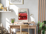 Load image into Gallery viewer, Holdfoto | Liverpool FC fodboldplakat 2024-2025 med røde spillertrøjer og ikonisk klubdesign – en stærk plakat til ægte fans.
