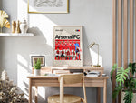 Load image into Gallery viewer, Holdfoto | Arsenal FC fodboldplakat 2024-2025 med holdopstilling i rød og hvid trøje – perfekt gave til enhver Arsenal-fan.
