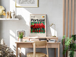 Load image into Gallery viewer, Portugal holdfoto plakat | Portugal 2024-2025 iført røde trøjer og grønne shorts, hele holdet samlet til kamp med ikonisk selvsikkerhed.
