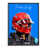 Load image into Gallery viewer, Pierre Gasly F1 Plakat | Unikt Racerdesign | Formel 1 Baner | Dynamisk Motorsport Kunst | Plakaty.dk
