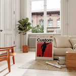 Load image into Gallery viewer, Custom-made fodboldspiller plakat | Personlig silhuet af spiller i minimalistisk og moderne design, perfekt til hjem eller kontor.
