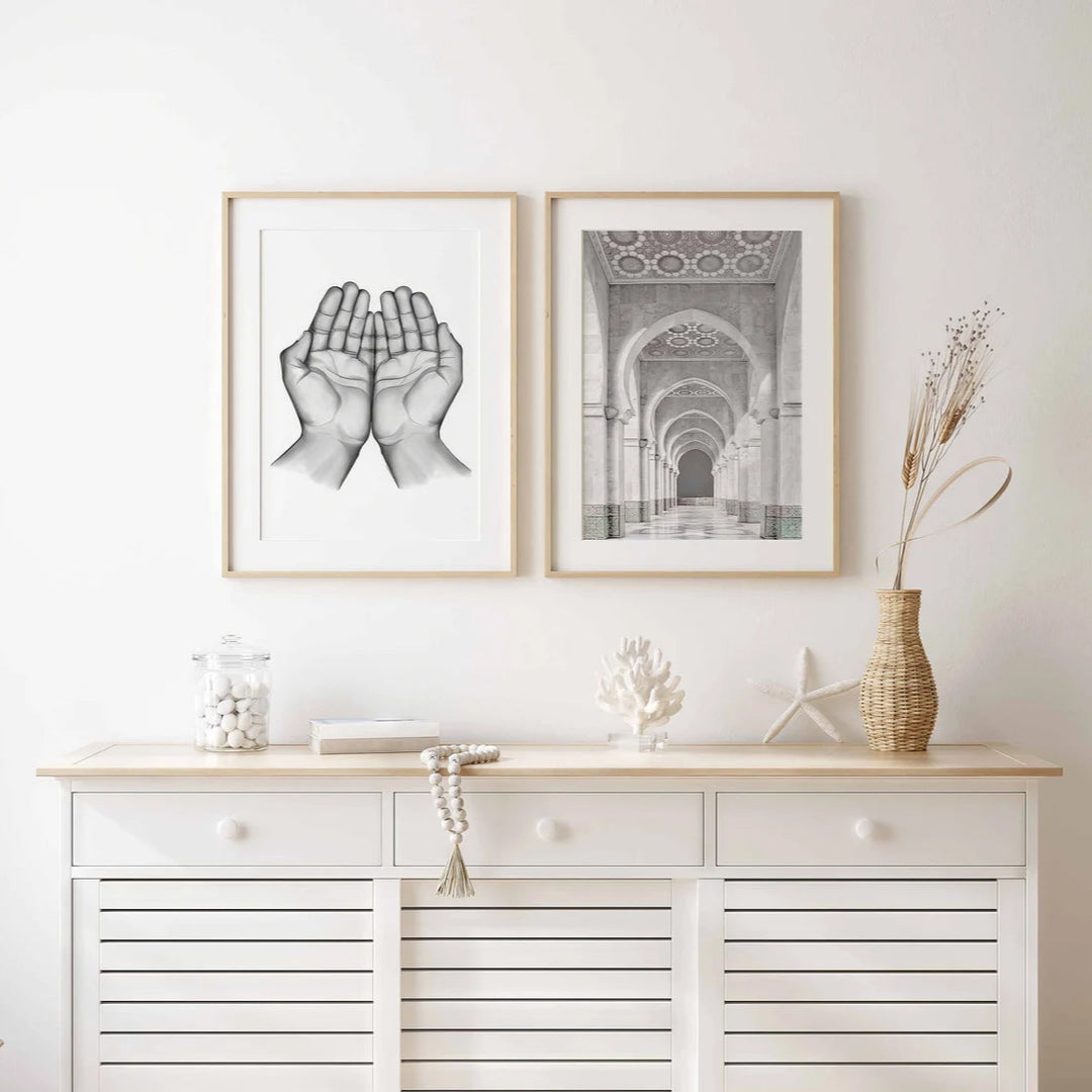6x Islam Plakater | Ayatul Kursi, Islamisk Bøn & Arabisk Kalligrafi i Moderne Stil