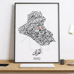 Load image into Gallery viewer, Irak Plakat | Bynavne i Irak plakat
