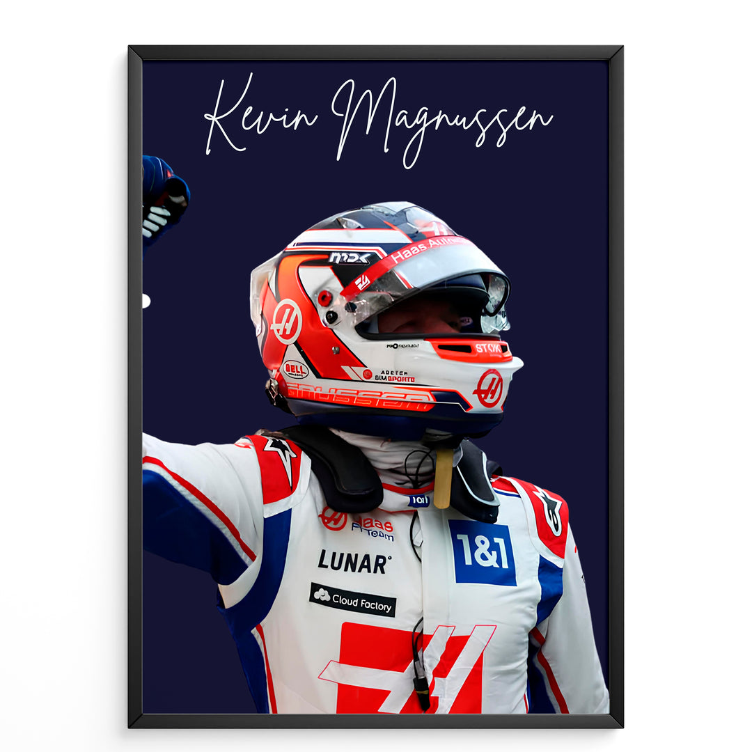 Kevin Magnussen F1 Plakat | Unikt Racerdesign | Formel 1 Baner | Dynamisk Motorsport Kunst | Plakaty.dk