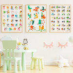 Load image into Gallery viewer, Kombinations Børneplakat | Arabisk | Tal | Dansk bogstaver Plakaty.dkKombinations Børneplakat | Arabisk | Tal | Dansk bogstaver | Kombinationer | Plakaty.dk 
