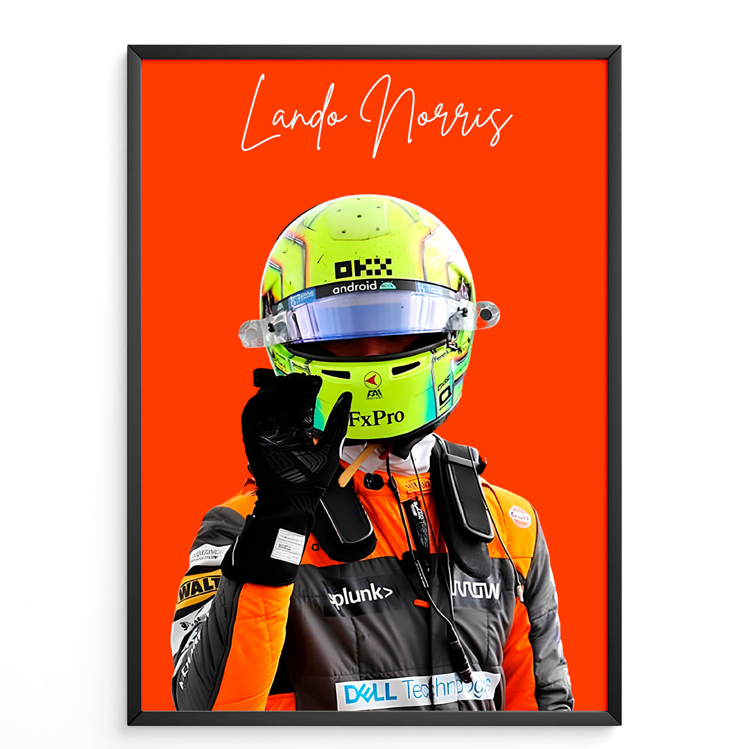Lando Norris F1 Poster | Unique Design on 20+ International Tracks!