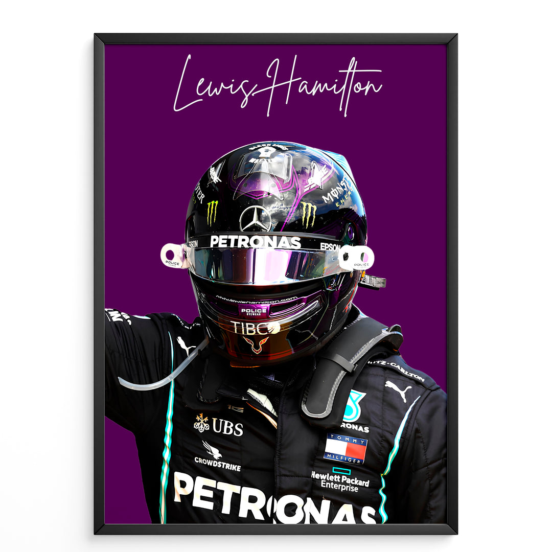 Lewis Hamilton F1 Poster | Unique Design on 20+ International Tracks