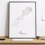 Load image into Gallery viewer, Marokko Plakat | Morocco Plakat | Hvid og unik marmor design

