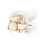 Load image into Gallery viewer, Nuttede babyplakater der holder sine tæer - Customized

