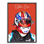 Load image into Gallery viewer, Esteban Ocon F1 Poster | Unique Design on 20+ International Tracks
