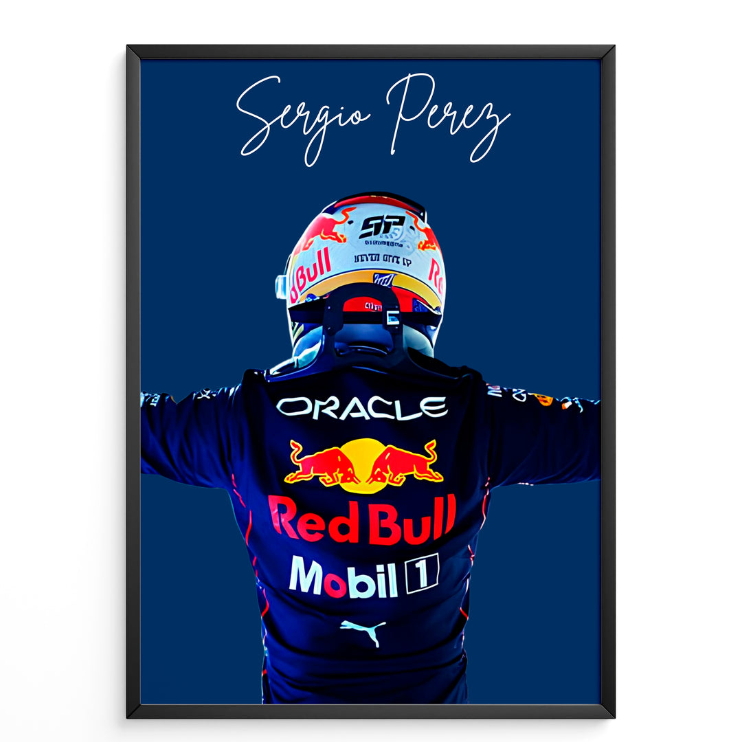 Sergio Perez F1 Poster | Unique Design on 20+ International Tracks