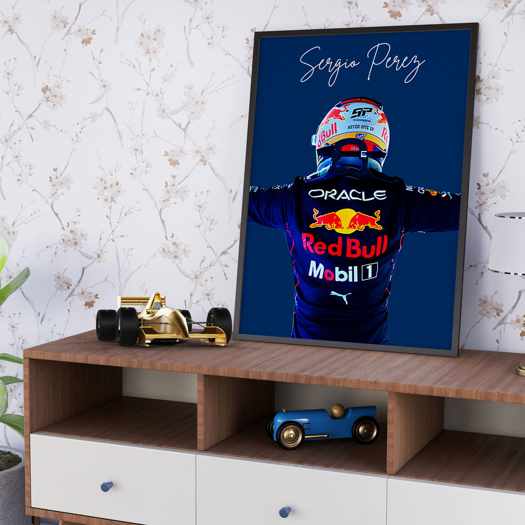 Sergio Perez F1 Poster | Unique Design on 20+ International Tracks