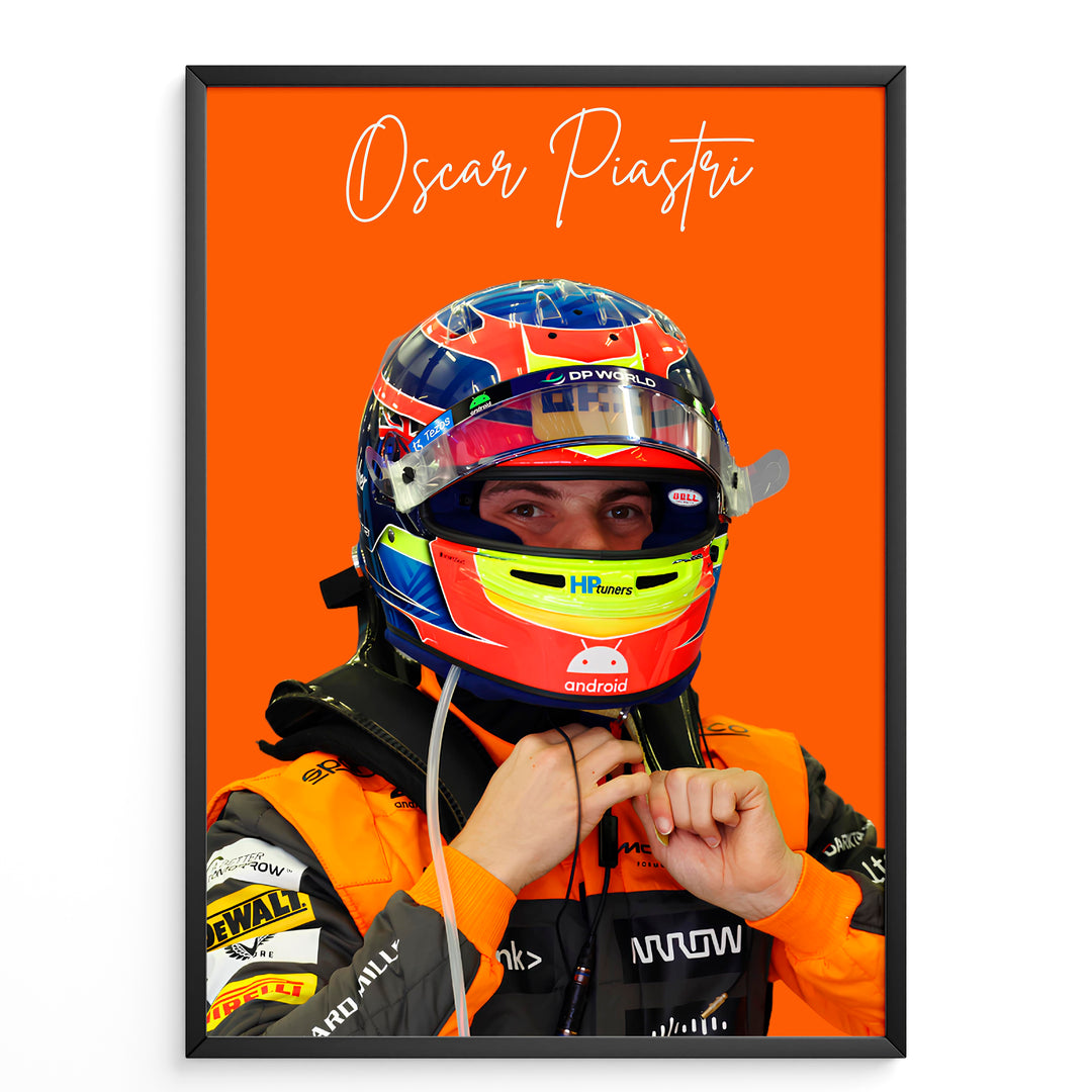 Oscar Piastri F1 Poster | Unique Design on 20+ International Tracks