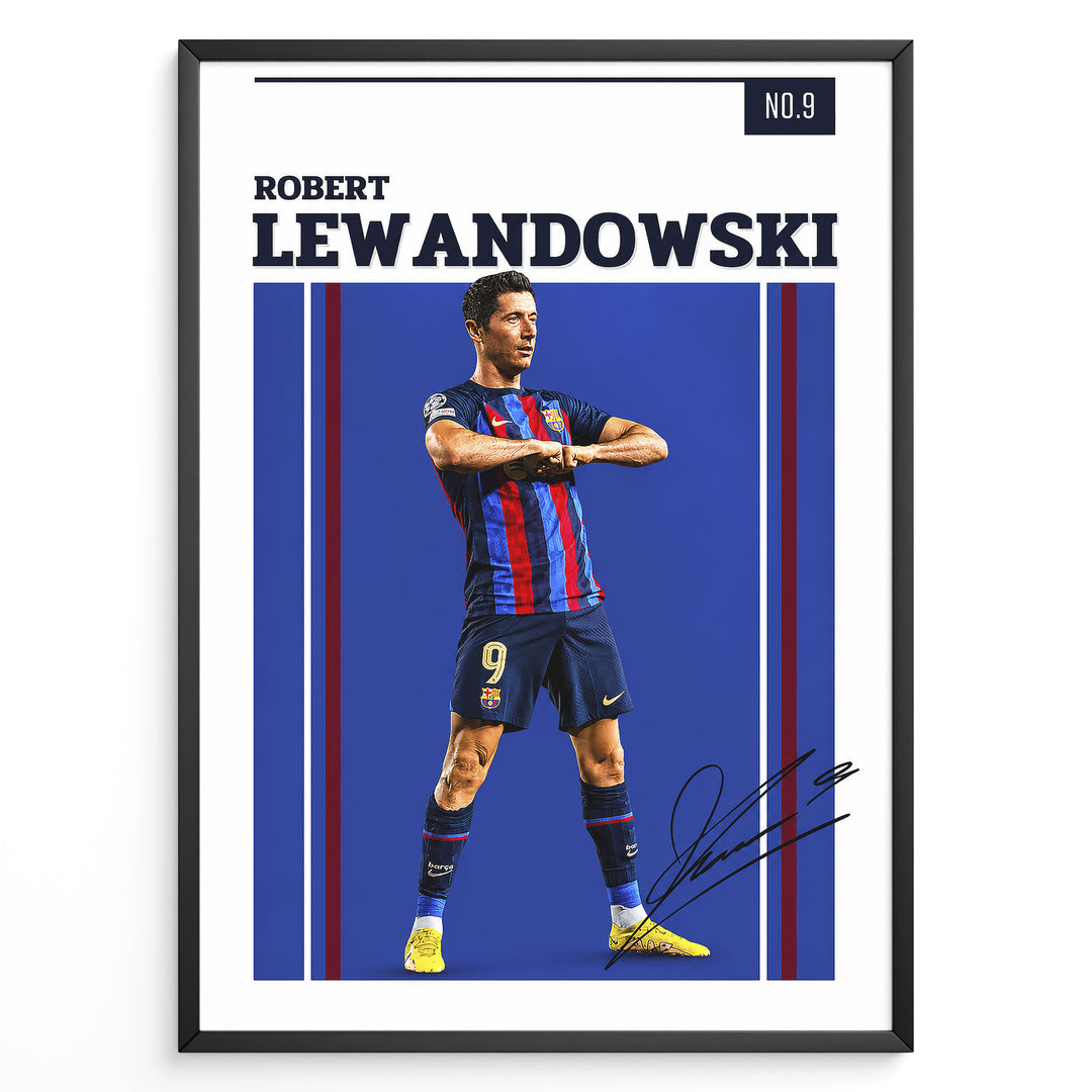 Fodbold plakat | Fodbold plakater | Robert Lewandowski Fodbold Plakat | Perfekt til Passionerede Fans | Plakaty.dk