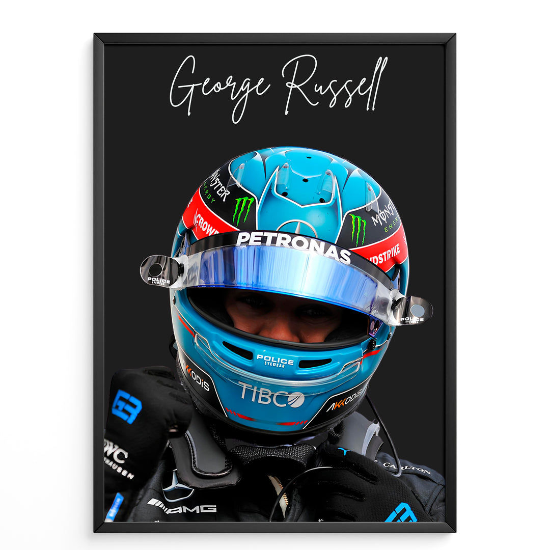 George Russell F1 Poster | Unique Design on 20+ International Tracks!
