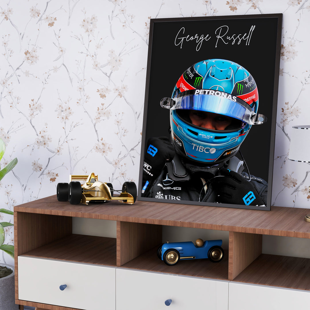 George Russell F1 Poster | Unique Design on 20+ International Tracks!
