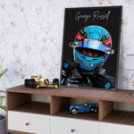 Load image into Gallery viewer, George Russell F1 Poster | Unique Design on 20+ International Tracks!
