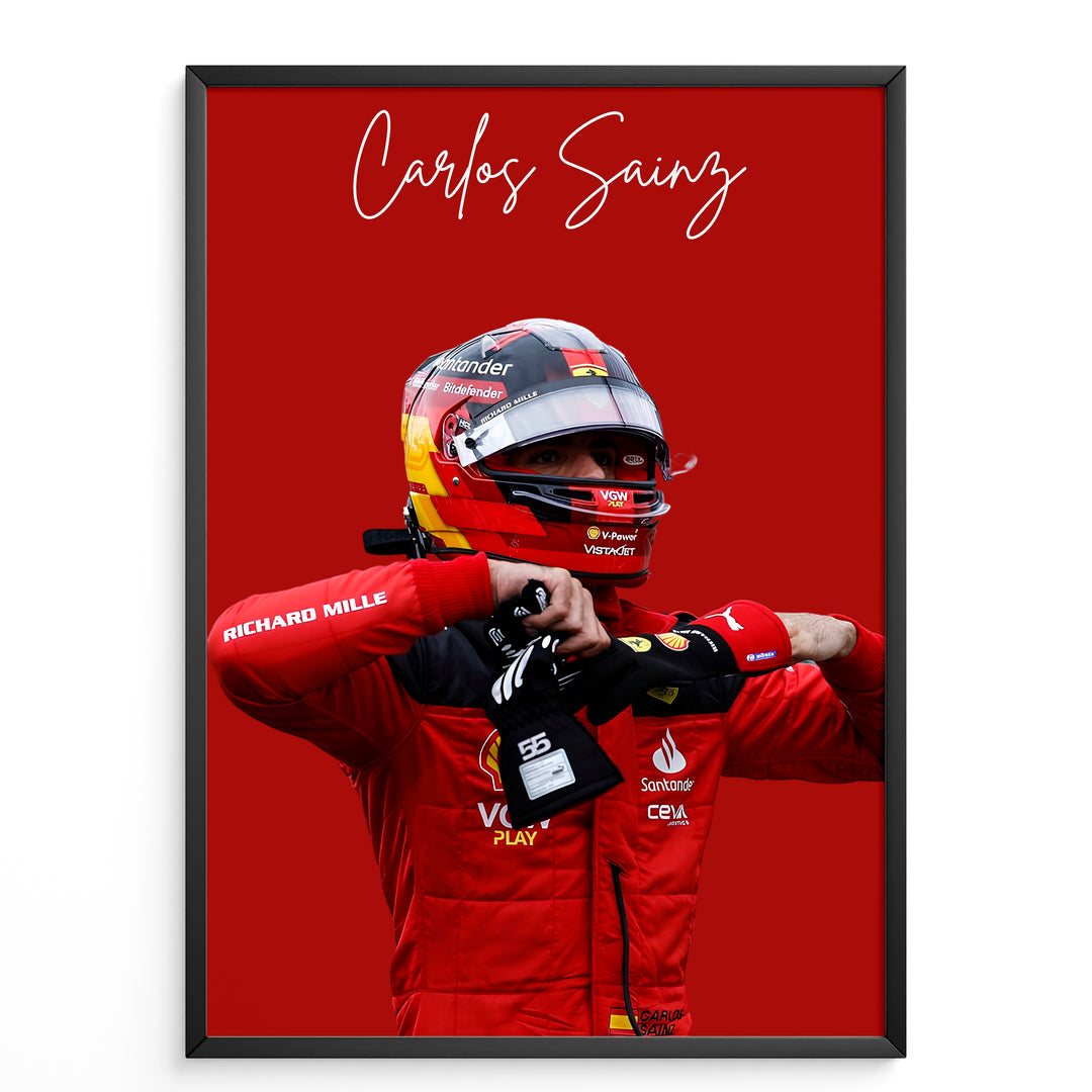 Carlos Sainz F1 Poster | Unique Design on 20+ International Tracks