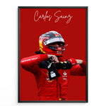Load image into Gallery viewer, Carlos Sainz F1 Poster | Unique Design on 20+ International Tracks
