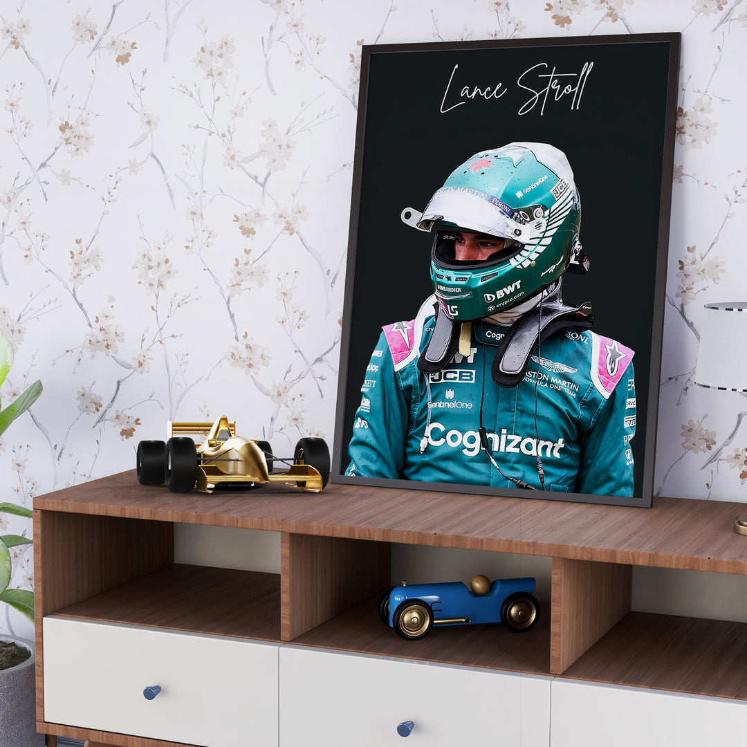 Lance Stroll F1 Poster | Unique Design on 20+ International Tracks