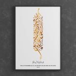 Load image into Gallery viewer, Taknemmelige - Med Koran vers [14:7] | Islamisk plakater | Plakaty.dk 
