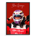 Load image into Gallery viewer, Guanyu Zhou F1 Poster | Unique Design on 20+ International Tracks
